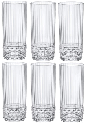 Vasos longdrink Bormioli Rocco America 20's - 490 ml - 6 unidades