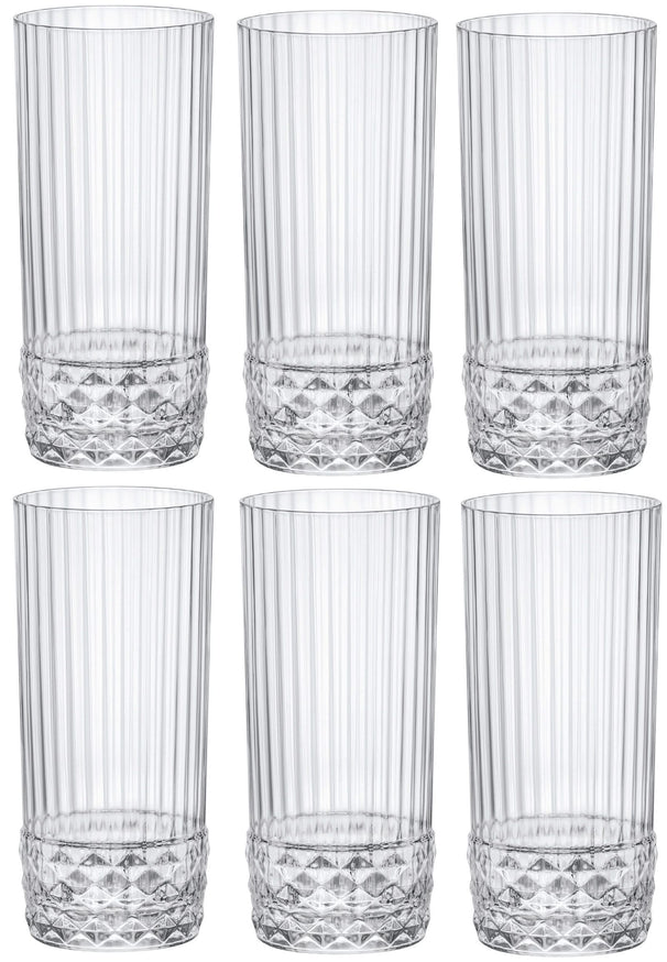 Vasos longdrink Bormioli Rocco America 20's - 490 ml - 6 unidades