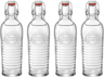 Bormioli Rocco Botellas con cierre / Botellas Weck Officina 1825 - Transparente - 1.2 litros - 4 unidades