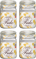Bormioli Rocco Tarros Weck Fido 11 x 11 cm / 1 litro - 4 unidades