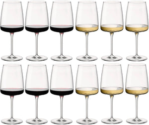 Bormioli Rocco Set de copas de vino Nexo (Copas de vino tinto y copas de vino blanco) - Set de 12 piezas