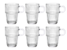 Vasos para latte macchiato Bormioli Rocco - vasos para Irish coffee - tazas de café con asa - apilables - Barshine 315 ml - 6 unidades
