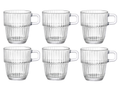 Tazas de café con asa Bormioli Rocco - apilables - Barshine 185 ml - 6 unidades