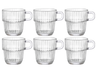 Vasos para té Bormioli Rocco - tazas de café con asa - apilables - Barshine 250 ml - 6 unidades