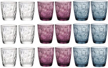 Bormioli Rocco Set de vasos - Vasos de agua - Tumblers - Diamond 300 ml - 18 Piezas
