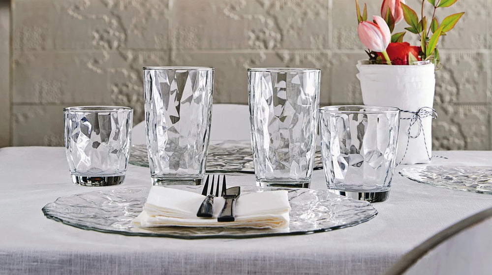 Bormioli Rocco Set de vasos - Vasos de agua - Tumblers - Diamond 300 ml - 18 Piezas