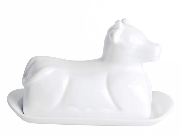 Mantequillera de porcelana Cookinglife - Vaca - 20 x 12 cm