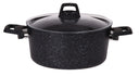 Cookinglife Olla con tapa - Black Speckle - Aluminio Ø 22 cm / 3.5 litros - Apta para todas las fuentes de calor - recubrimiento antiadherente estándar