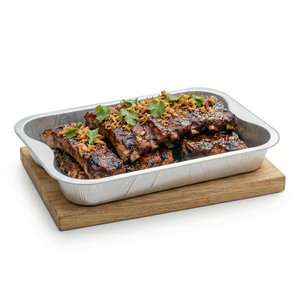 Bandejas de aluminio para barbacoa Cookinglife Grill / Bandeja para parrilla BBQ - 30 x 20 cm - 9 unidades