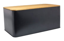 Caja para pan Cookinglife - Caja para pan con tabla - Negro mate