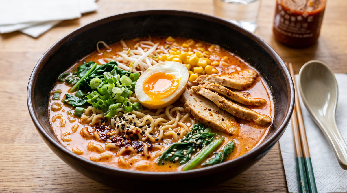 Sopa de fideos picante y cremosa que puedes preparar por muy poco