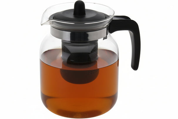 Tetera de Vidrio Borosilicato 1.5 Litros Cookinglife - con Filtro de Té de Plástico
