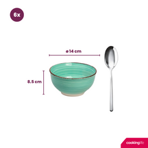 Cuencos para sopa / cuencos Delice azul ø 14 cm - 6 piezas Cookinglife