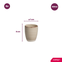 Tazas de café / tazas Senseo Cookinglife Delice gris 180 ml - 6 unidades