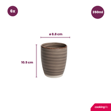 Cookinglife Vasos Delice Gris 350 ml - 6 unidades