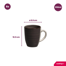 Cookinglife Tazas Delice Gris 350 ml - 6 unidades