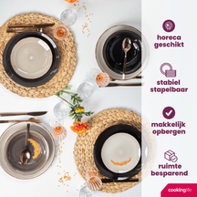 Cookinglife Platos de cena Delice Gris ø 26,5 cm - 6 unidades