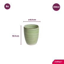 Cookinglife Vasos Delice Verde 350 ml - 6 unidades