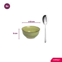 Cuencos pequeños Cookinglife Delice Verde ø 12 cm - 6 unidades