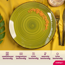 Platos llanos Cookinglife Delice verde ø 26,5 cm - 6 piezas