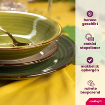Platos de desayuno / postre Cookinglife Delice verde ø 19 cm - 6 piezas