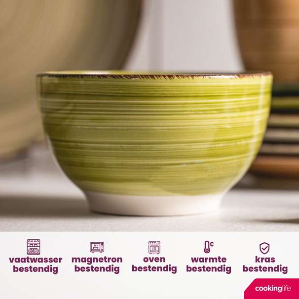 Cookinglife Cuencos para sopa / Cuencos Delice Verde ø 14 cm - 6 unidades