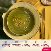 Platos de desayuno / postre Cookinglife Delice verde ø 19 cm - 6 piezas