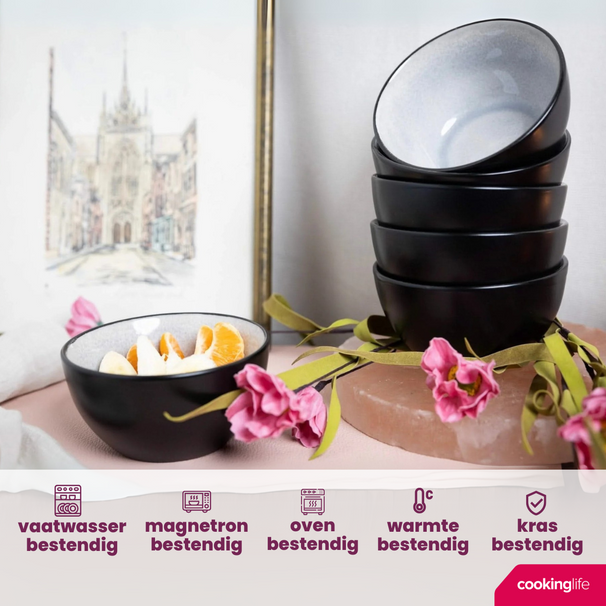Cookinglife Cuencos pequeños Nola Gris cálido ø 12 cm - 6 piezas
