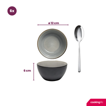 Cookinglife Cuencos pequeños Nola Gris cálido ø 12 cm - 6 piezas