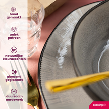 Cookinglife Cuencos para sopa / Cuencos Nola Gris cálido ø 14 cm - 6 piezas