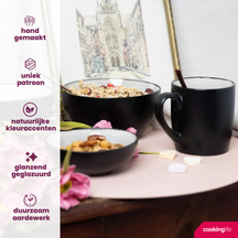 Cookinglife Tazas Nola Gris cálido 350 ml - 6 piezas