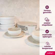 Tazones para sopa / cuencos Cookinglife Nola Sand ø 17 cm - 6 unidades