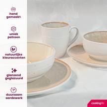 Tazones para sopa / cuencos Cookinglife Nola Sand ø 17 cm - 6 unidades