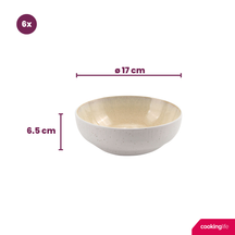 Tazones para sopa / cuencos Cookinglife Nola Sand ø 17 cm - 6 unidades