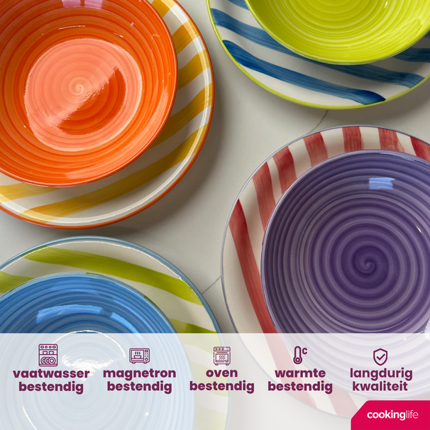 Cookinglife Cuencos para sopa / Cuencos Summer Vibes ø 14 cm - 6 unidades
