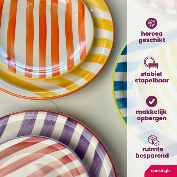Cookinglife Platos hondos / Platos para pasta Summer Vibes ø 21 cm - 6 unidades