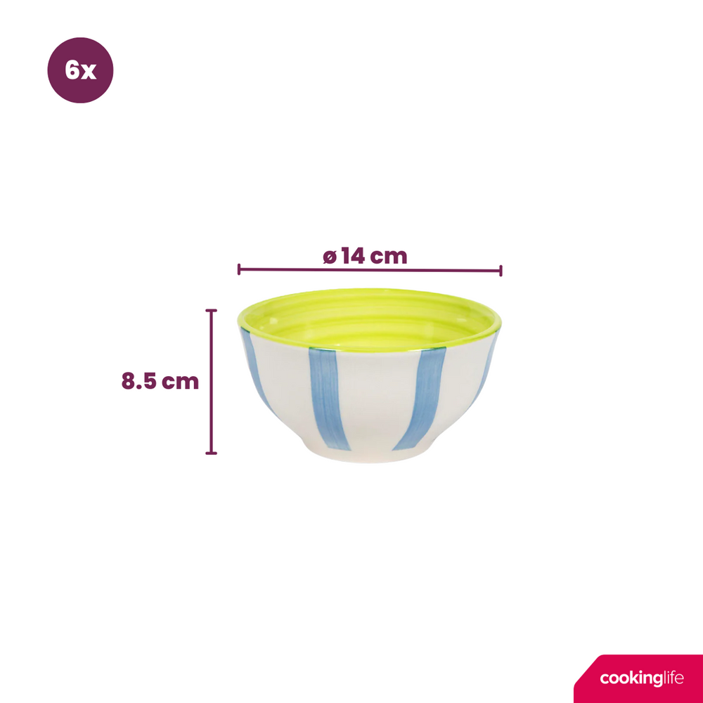 Cookinglife Cuencos para sopa / Cuencos Summer Vibes ø 14 cm - 6 unidades