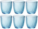 Vasos de agua Bormioli Rocco Line Azul - 290 ml - 6 unidades