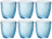 Vasos de agua Bormioli Rocco Line Azul - 290 ml - 6 unidades