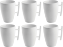 BonBistro Tazas de cappuccino Yong Squito 300 ml - Blanco - 6 piezas
