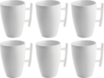 BonBistro Tazas de cappuccino Yong Squito 300 ml - Blanco - 6 piezas