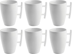 BonBistro Tazas de cappuccino Yong Squito 300 ml - Blanco - 6 piezas
