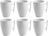 BonBistro Tazas de cappuccino Yong Squito 300 ml - Blanco - 6 piezas