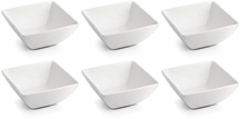 BonBistro Platos para salsas Yong Squito 10 x 10 cm - Blanco - 6 piezas