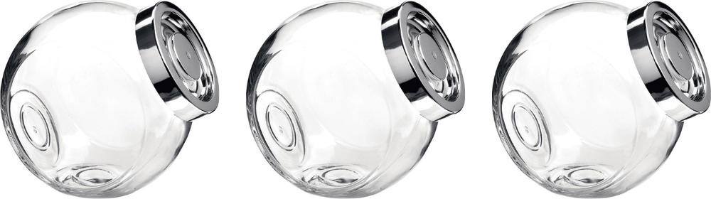 Tarro de almacenamiento / Tarro de dulces de vidrio Bormioli Rocco Pandora - ø 18 cm / 2 litros - 3 unidades