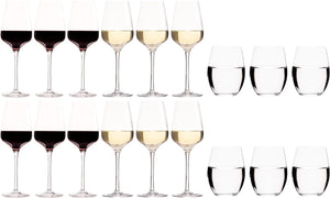 Set de copas de vino Chef & Sommelier Sublym (Copas de vino tinto & Copas de vino blanco & Copas de agua) - Set de 18 piezas - 6 copas de vino tinto, 6 copas de vino blanco y 6 copas de agua