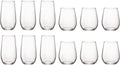 Bormioli Rocco Set de vasos de agua Electra - (Vasos de agua y vasos Longdrink) - Set de 12 piezas