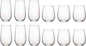 Bormioli Rocco Set de vasos de agua Electra - (Vasos de agua y vasos Longdrink) - Set de 12 piezas