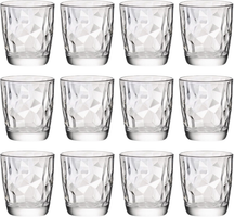 Bormioli Rocco Juego de vasos - Vasos de agua - Transparente - Diamond - 300 ml - 12 unidades