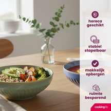 Cookinglife Tazones para sopa / tazones Aqua Maris ø 16.5 cm - 6 unidades